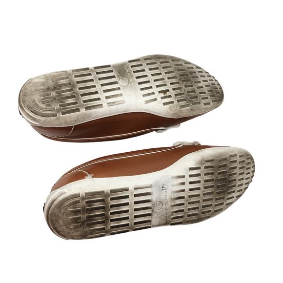 Tommy Hilfiger Slip On Leather Loafers Shoes Brown Camel Round Toe Size 9M - Picture 9 of 9